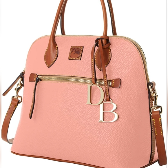 Dooney & Bourke Pebble Grain Large Domed Satchel /BPEBC1955 QLkR pale pink - Picture 2 of 11